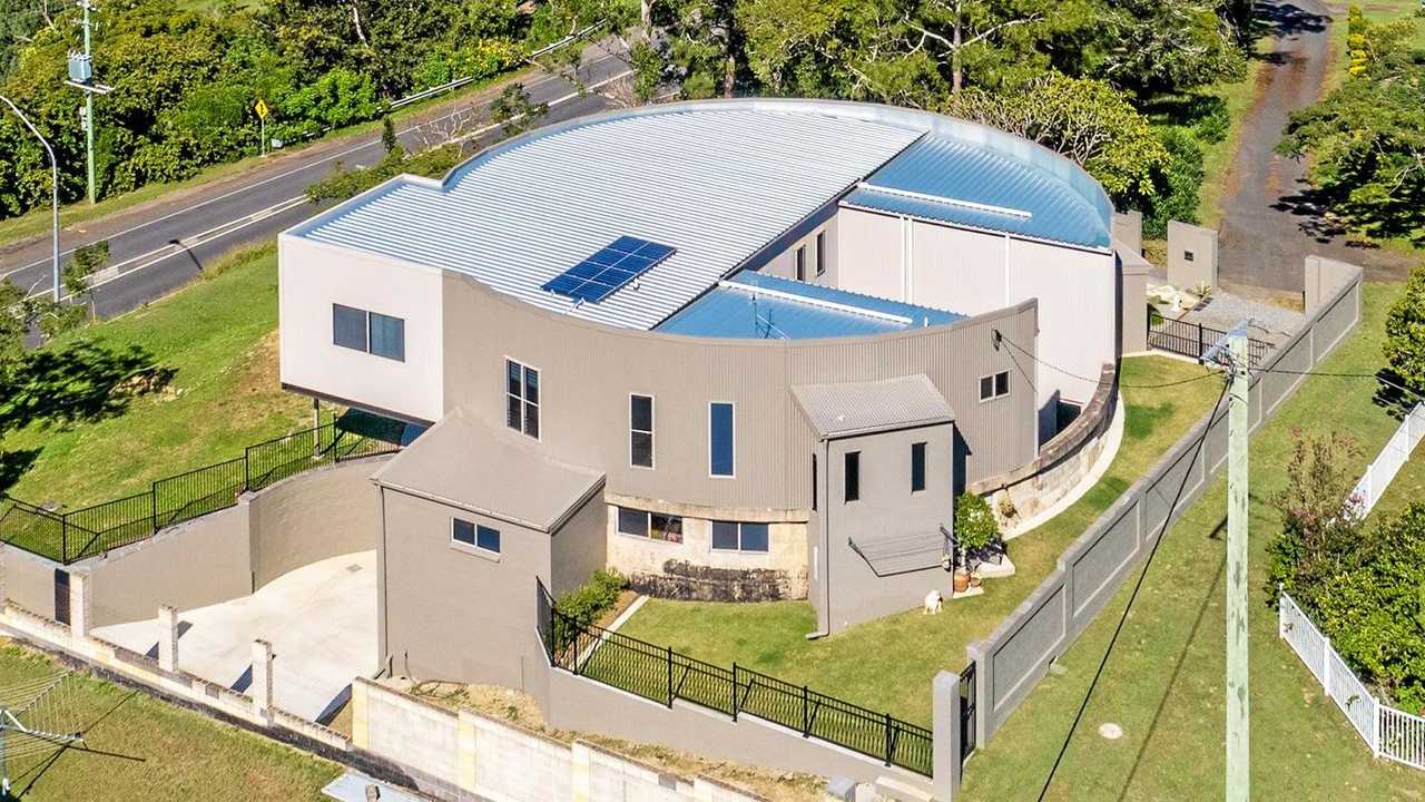 INTERESTING HISTORY: An aerial shot of the home located on Pilcher Lane, Gympie. Picture: Bernie Thomas