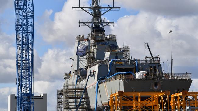 The Osborne South Naval Shipyard, South Australia. Picture: AAP/David Mariuz