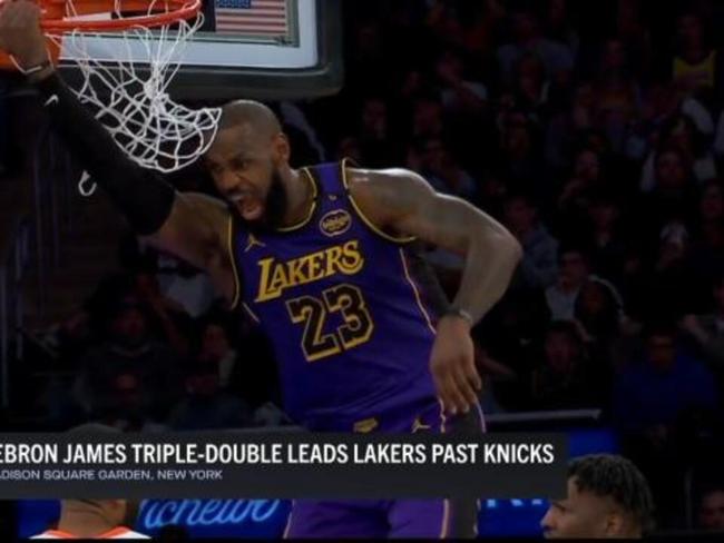 Lebron hits triple double in Lakers win