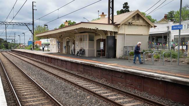 The soon to be closed Mont Albert railway station. Picture: Tony Gough