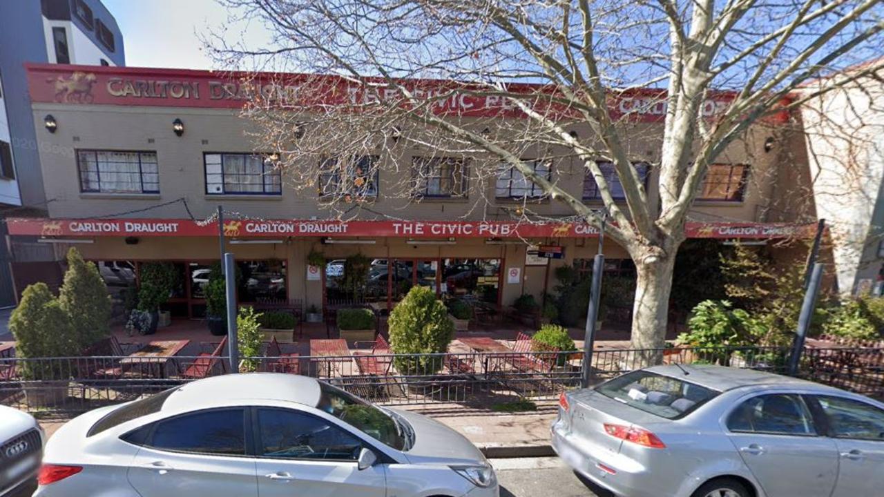 The Civic Pub in Braddon, where Mr Joyce and Mr O’Brien were on Sunday night. Picture: Google Maps