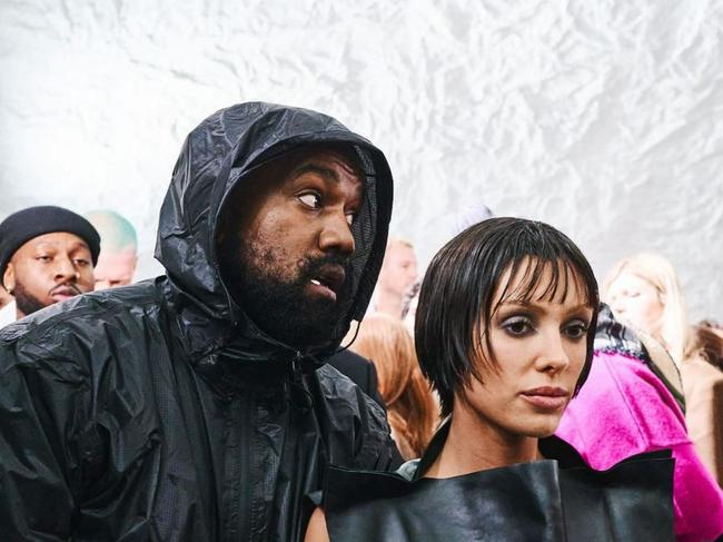 MILAN, ITALY - FEBRUARY 23: Kanye West and Bianca Censori attend the Marni Fall/Winter 2024 Fashion Show during the Milan Fashion Week - Womenswear Fall/Winter 2024-2025 on February 23, 2024 in Milan, Italy. Source Instagram