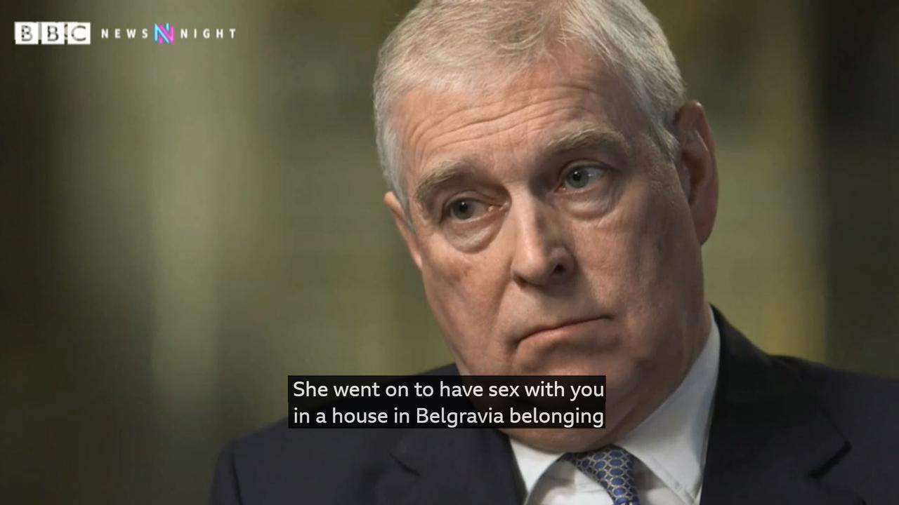 Prince Andrew’s last major media appearance on BBC. Picture: Supplied