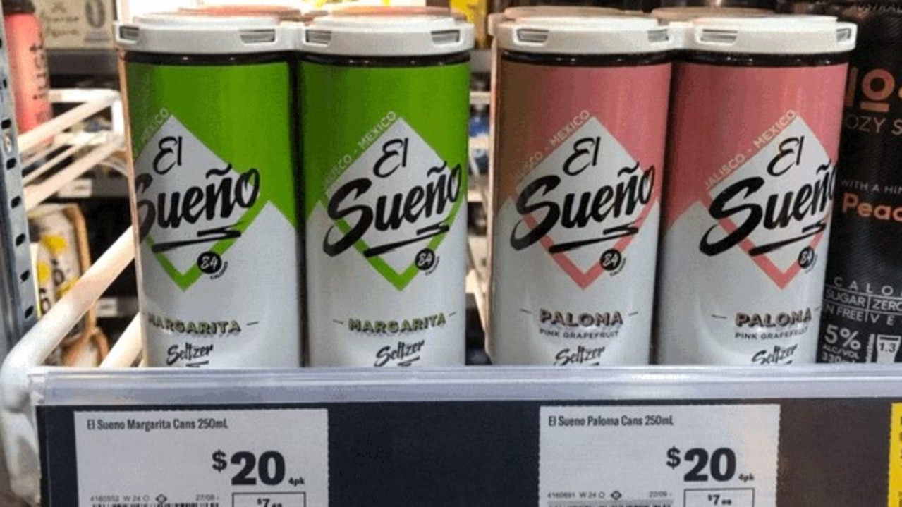 Coles Liquor has launched Australia’s first tequila seltzer with El Sueño. Picture: news.com.au