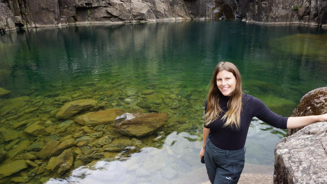 Former Glasshouse Christian College school captain Courtney Sinclair is now works at the Barambah Environmental Education Centre.