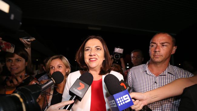 Annastacia Palaszczuk on election night 2015. Picture: Adam Head