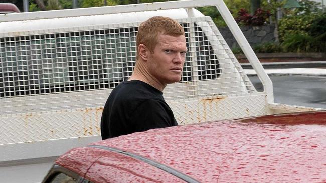 Former rugby league footballer Brett Dallas after leaving Mackay District Court on Thursday. Picture: Emma Murray