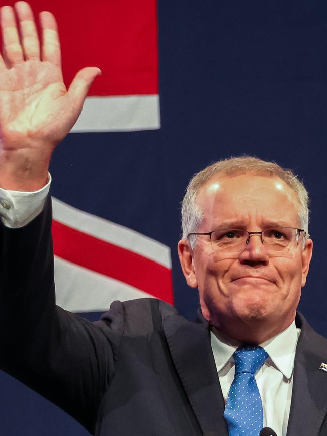 Scott Morrison couldn’t escape his women problem in the end. Picture: Asanka Ratnayake/Getty Images