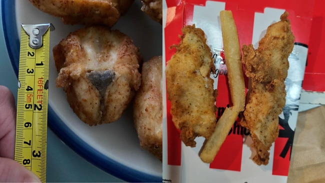 Frustrated Aussies said the fast-food giant was ‘taking the p*ss’ with its portion sizes. Picture: Reddit