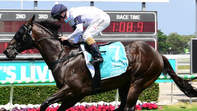 Easy as you like as race favourite Jonker gets the job done. Picture: Trackside Photography