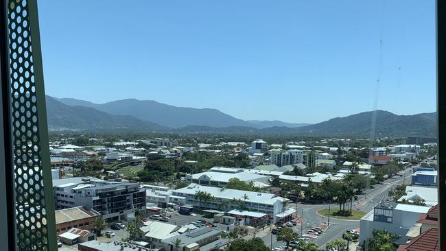 Views northwest from level 12 of Crystalbrook Collection's Bailey hotel, Cairns.