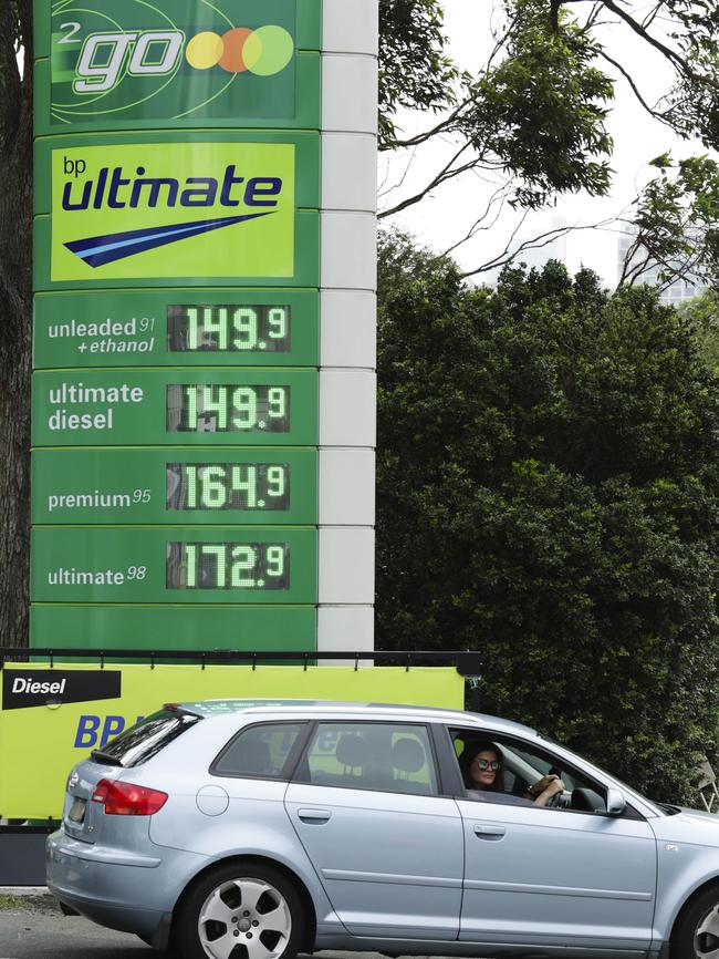 BP petrol station in Edgecliff, today, where fuel costs $149.9 a litre / Picture: Justin Lloyd