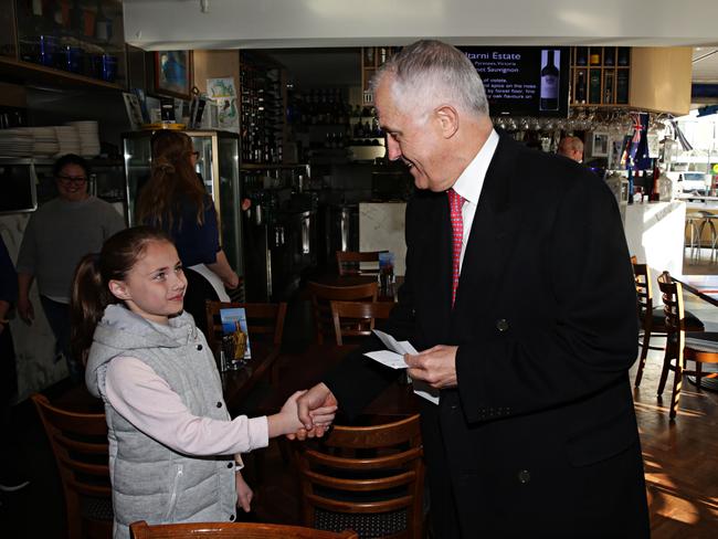 Jenna handing over her letter. Picture: Adam Yip