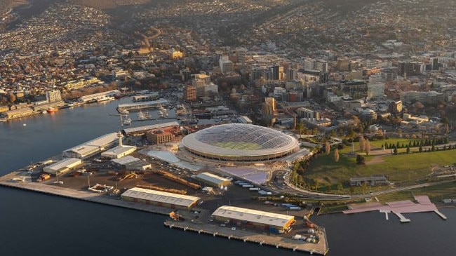 Hobart's proposed AFL stadium at Macquarie Point. Picture: Macquarie Point Development Corporation