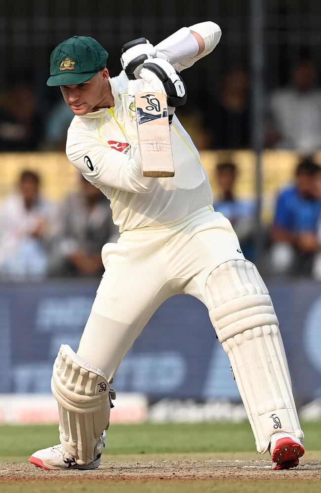 Australia's Peter Handscomb plays a shot during the first day of the third Test against India in March, 2023. Picture: AFP