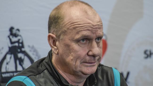 Ken Hinkley is out of contract next year. Picture: Roy VanDerVegt