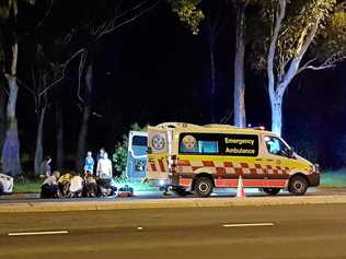 EMERGENCY SCENE: A 70-year-old was struck by a vehicle this evening in Coffs Harbour. Picture: Frank Redward