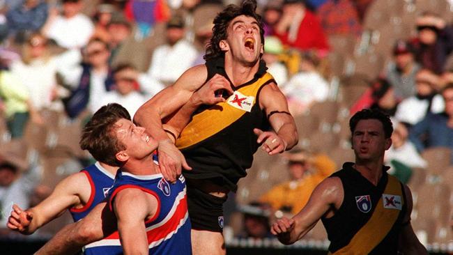 Richmond v Footscray. Scott Turner and Chris Grant.