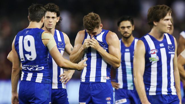 North Melbourne is under pressure after falling to the bottom of the ladder. Picture: Getty Images