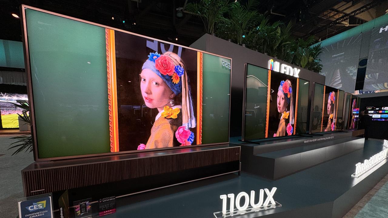 Hisense's new 110UX TV, which delivers up to 10,000 nits of brightness, which is about 10 times more than an average car headlight on high beam.