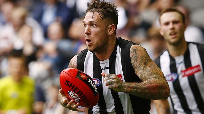 Dane Swan was awarded Collingwood life membership. Picture: Wayne Ludbey