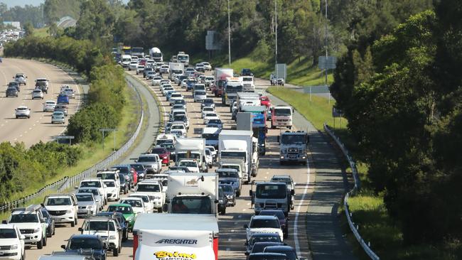 Early morning peak hour traffic on the M1. Picture Glenn Hampson