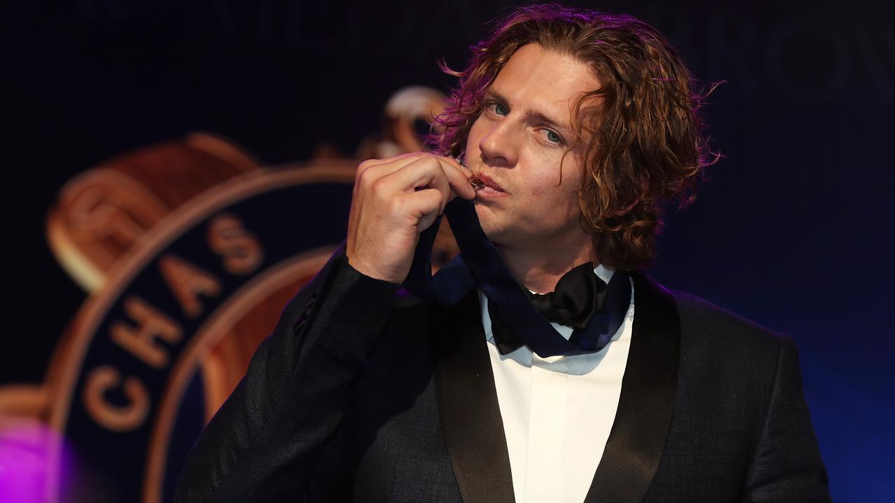 Nat Fyfe won the second of his Brownlow medals in 2019. Picture: Michael Klein
