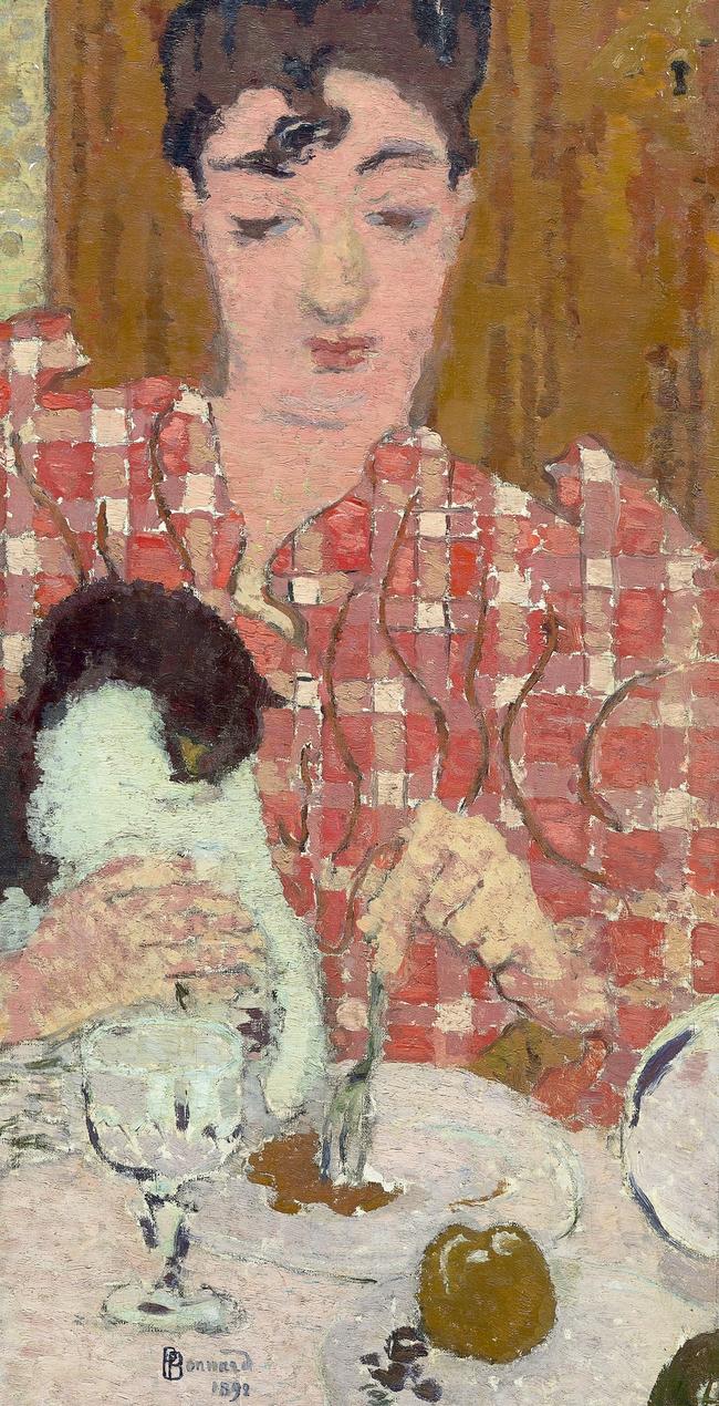 The checkered blouse by Pierre Bonnard. Picture: RMN-Grand Palais (Musée d’Orsay)/Hervé Lewandowski, supplied by NGV