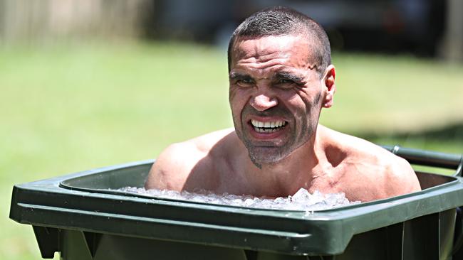 Anthony Mundine prepares for his bout with Jeff Horn. Picture: Annette Dew