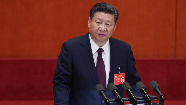 Chinese President Xi Jinping during his three hour speech. Picture: Lintao Zhang/Getty Images