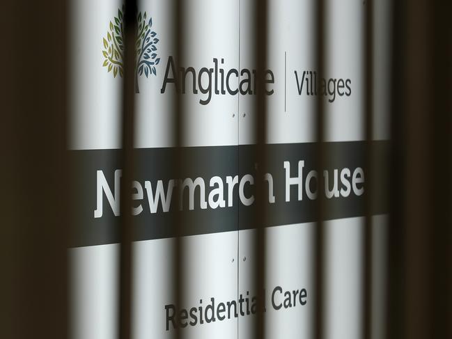 The entrance sign is seen at Newmarch House. Picture: Getty Images