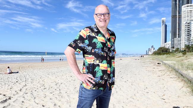 Tony Cochrane and Soheil Abedian are both receiving Queens Birthday honours. Pictures of them at Narrowneck with the Gold Coast skyline behind them. 13 June 2021 Surfers Paradise Picture by Richard Gosling