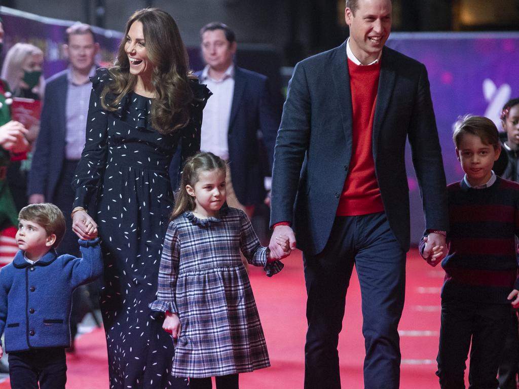 Princess Charlotte looked adorable in her plaid dress at the pantomime performance at the London Palladium in 2020. Picture: Getty Images