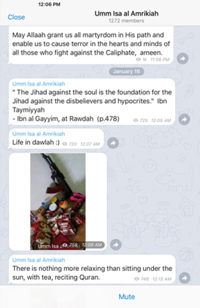 From the Telegram account of Shadi Jabar., known as Umm Isa Al Amrikiah.