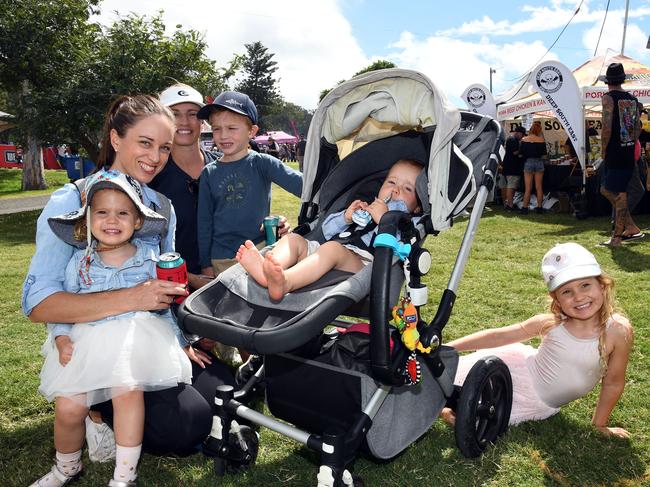 Samara Chapman, Vanessa Chapman, Tanis Heeres, Riley Wech, Jordan Chapman and Adrianna Chapman. Meatstock Festival at the Toowoomba showgrounds. April 2022