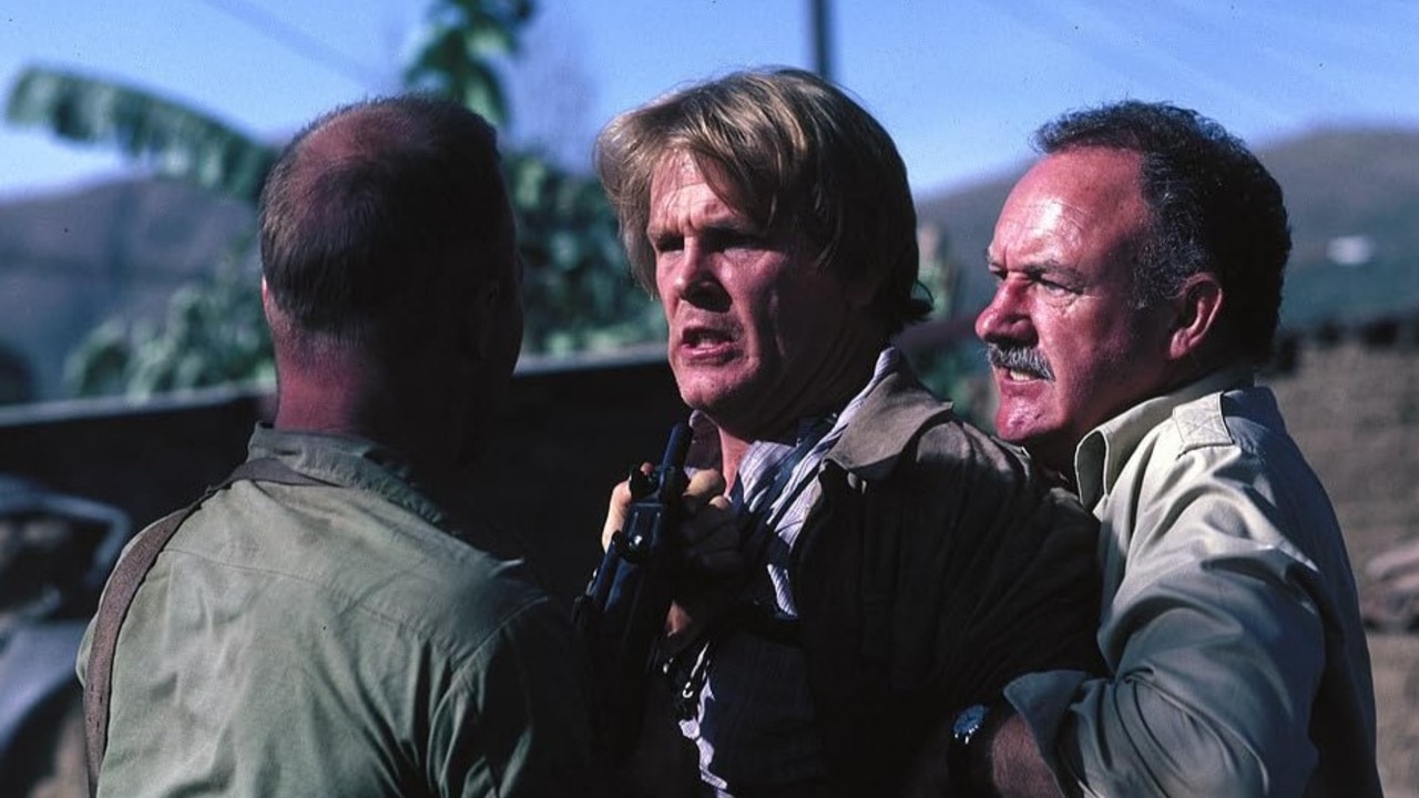 #22: Alex Grazier in Under Fire (1983) - Hackman plays Alex Grazier, one of three journalists involved in a romantic triangle in the final days of the Somoza regin in Nicaragua.