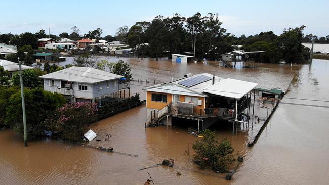 Flooding in Coraki, south of Lismore on March 6 last year. Picture: Toby Zerna