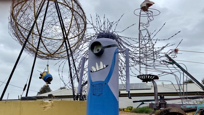 A Tatura handyman has decided to build minions out of junk metal to lighten up the town.