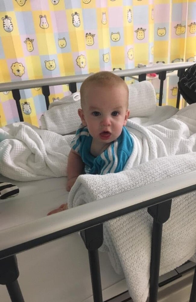 Beaconsfield baby Lucas Baker did not just surprise his parents by arriving six weeks early – the biggest shock came 10 days later when he was diagnosed with viral meningitis. Picture: Contributed