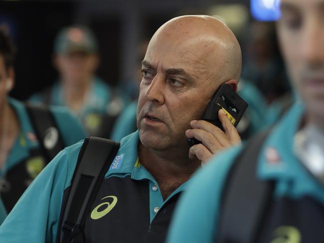 Australia's coach Darren Lehmann was not found to have known about the plot. Picture: AP Photo/Themba Hadebe.