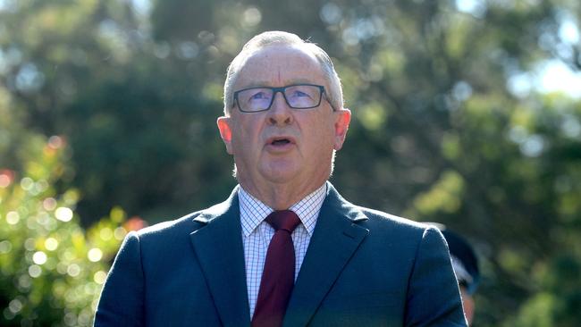 New South Wales Minister for Health Brad Hazzard said anyone crossing the border from Victoria to NSW would need a permit and would have to self-isolate for two weeks. Picture: NCA NewsWire/Jeremy Piper