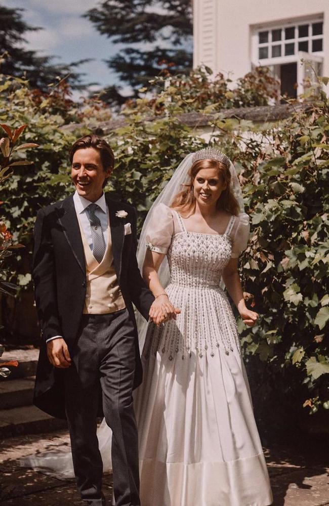 The bride wore a vintage dress. Picture: Instagram