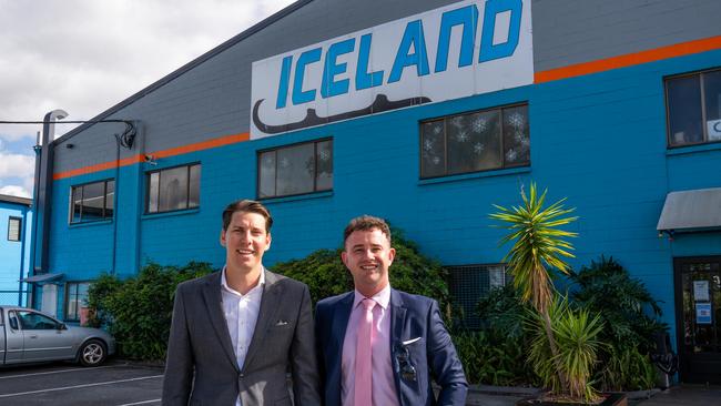 Lachlan Marshall and Jared Johnson out front of Gold Coast Iceland in Bundall