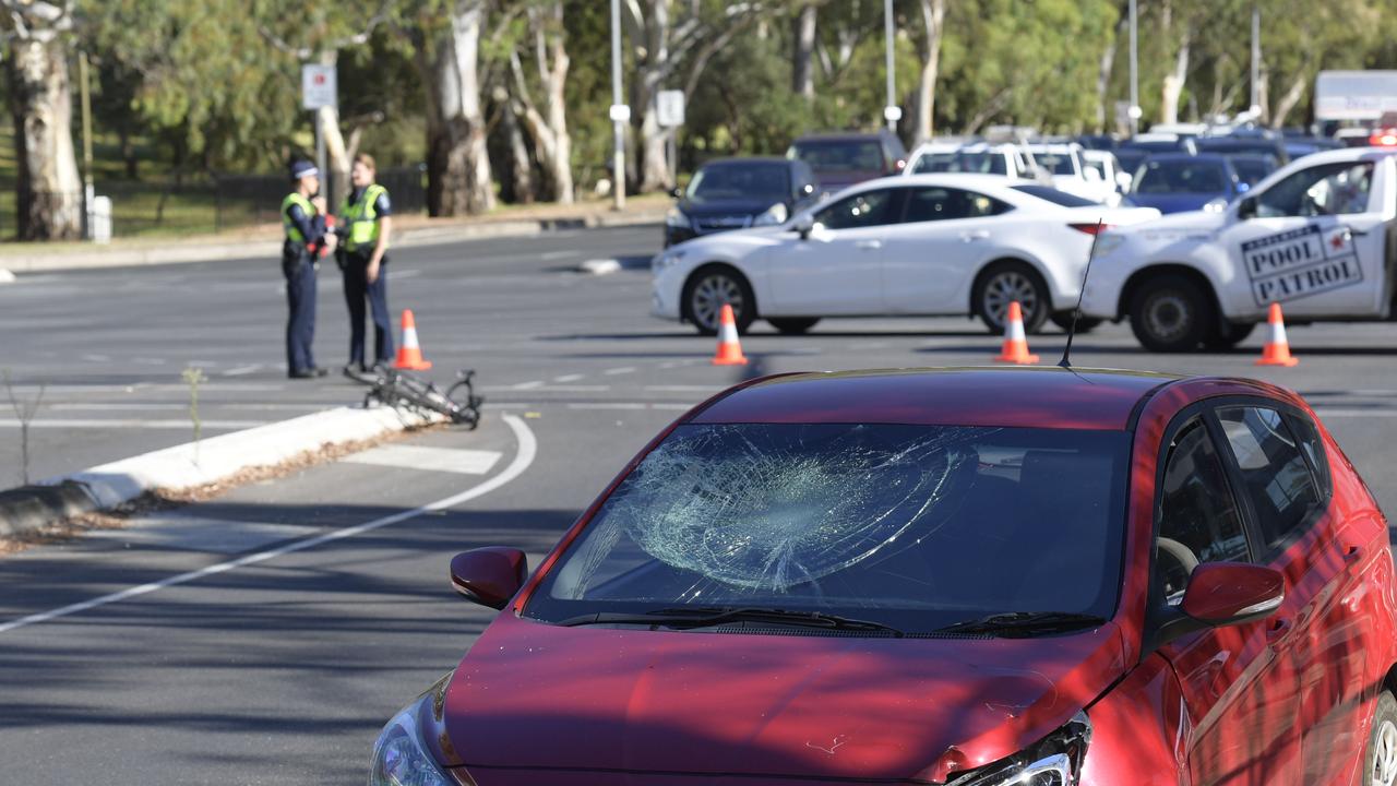 The car had its windscreen smashed. Picture: NCA NewsWire / Roy VanDerVegt