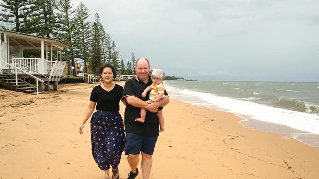 Stewart, Nana and 10 month old Patrick Paterson are calling Margate home after looking at some 60 properties, Margate Thursday 20th January 2022 Picture David Clark