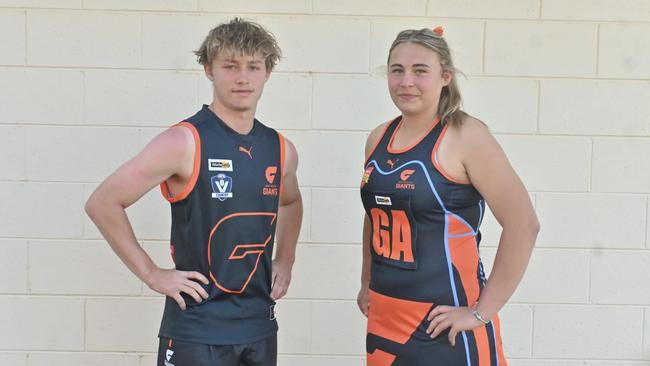 The Maryborough Giants, with their playing kit for this year, have not ruled out a second merger in 12 months. Picture: Maryborough Giants Football Club.