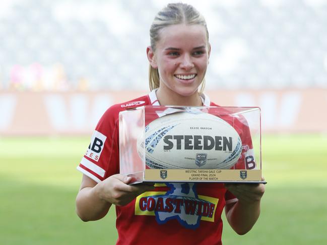 Indie Bostock was player of the match in this year’s Tarsha Gale Cup grand final win. Picture: Warren Gannon Photography