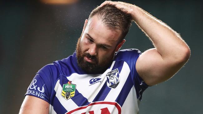 Aaron Woods will bounce back after a difficult start to his career at the Bulldogs according to former Tigers prop Steve Roach. Photo: Brendon Thorne