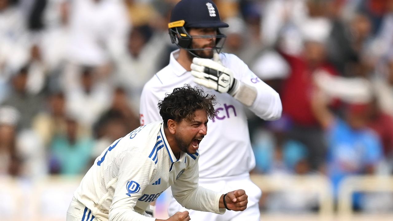 Kuldeep Yadav was central to England’s collapse. Picture: Getty