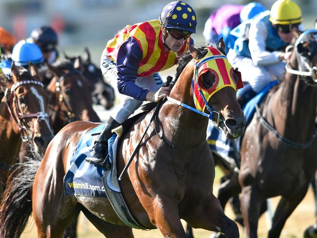 Under The Louvre wins the Hareeba Stakes at Mornington last year. Picture: Getty Images